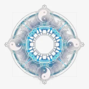 银白色太极法阵免抠