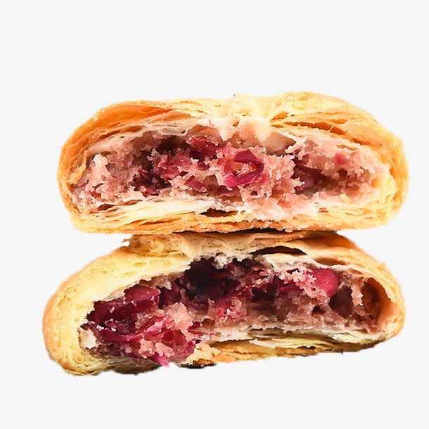 产品实物青稞玫瑰鲜花饼免抠
