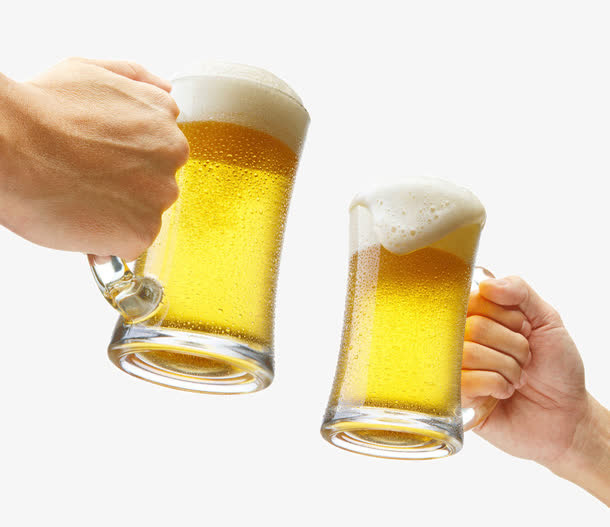 啤酒干杯免抠