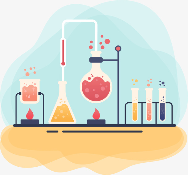 手绘化学实验插画免抠
