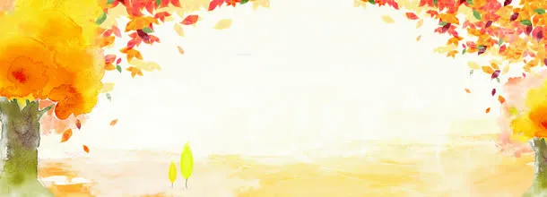 开学季黄我枫叶树林免抠