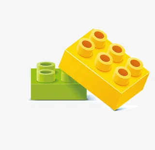 儿童卡通用品积木设计免抠