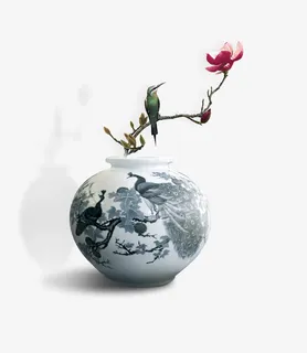 古典青花瓷免抠