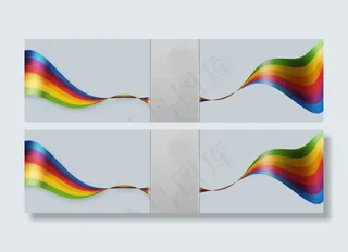 简约炫彩个性背景banner图