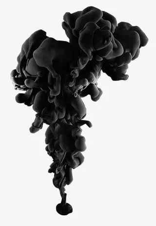 黑色晕染墨水扩散免抠