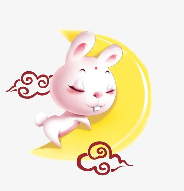 月亮的兔子免抠