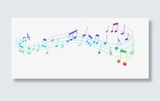 音乐，符号，装饰元素，科技感音乐免抠