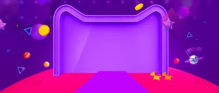 618天猫大促销紫色背景高清