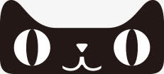 黑色经典天猫头像免抠