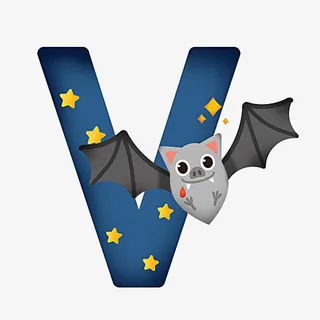 识英语卡片之蝙蝠免抠