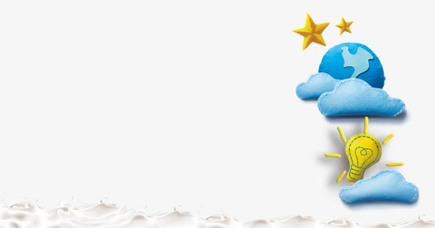 唯美星空儿童家居海报免抠