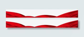 红色彩带台布免抠图片素材免抠