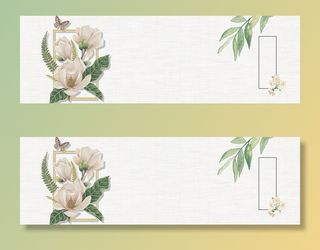 电商文艺清新水彩banner背景高清