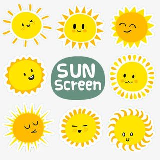 太阳脸红表情包免抠