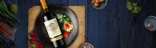美食牛排黑色红酒葡萄酒banner高清