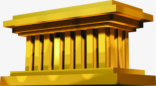 高清金黄色建党节造型设计图免抠