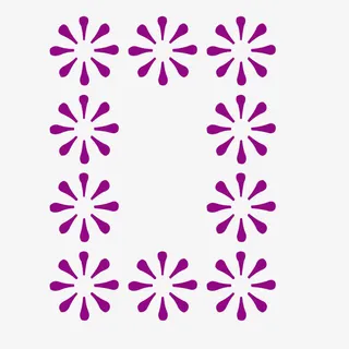 矢量紫色雪花边框竖框免抠