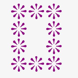 矢量紫色雪花边框竖框免抠