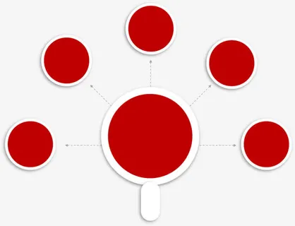 红色分布图免抠