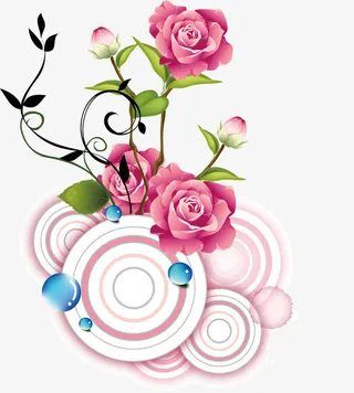 手绘玫瑰高清免扣素材免抠