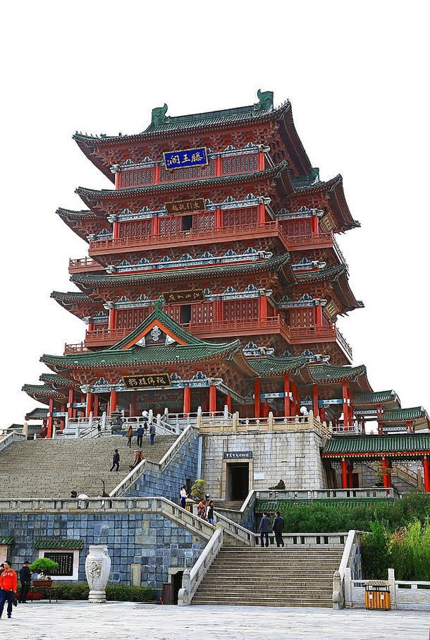 中国传统建筑滕王阁免抠