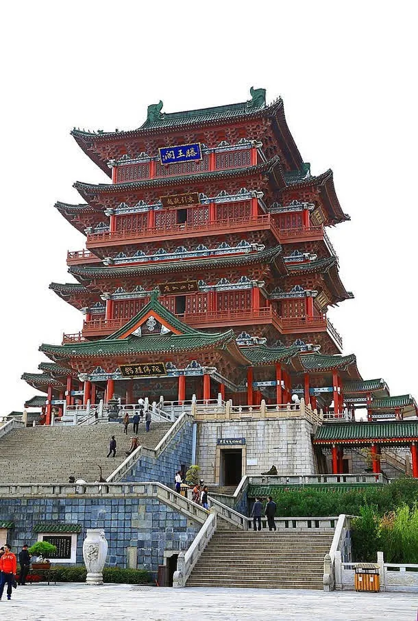 中国传统建筑滕王阁免抠