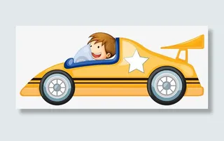 坐着跑车的人免抠