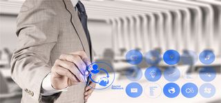 画图标的商务男人背景高清