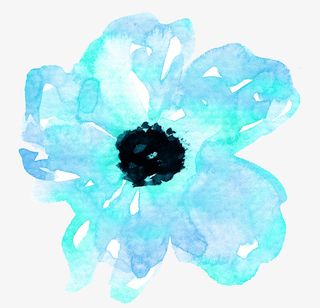 唯美水彩花朵素材免抠