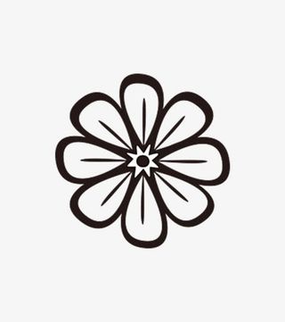 简笔画小花免抠