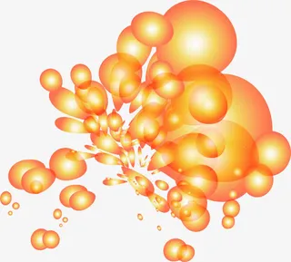 矢量手绘橙色圆圈免抠