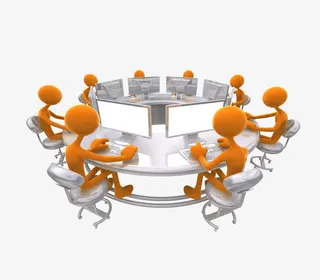 黄色3d立体小人客服图片免抠