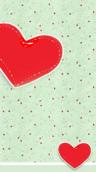 绿色底纹心形背景H5背景高清