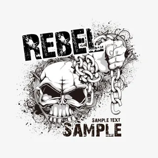 人物骷髅服装图案免抠