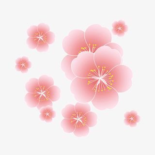 粉红色的桃花元素免抠 粉红色的桃花元素免抠