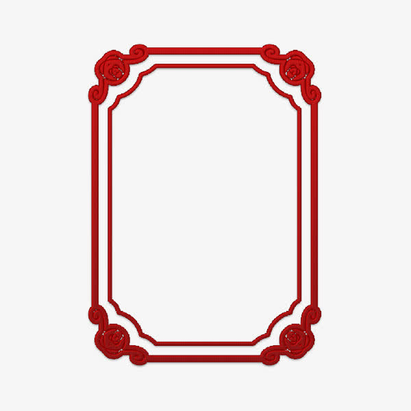 方形刺绣边框免抠