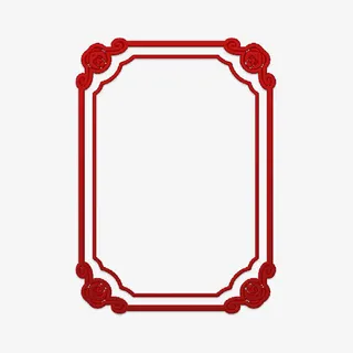方形刺绣边框免抠