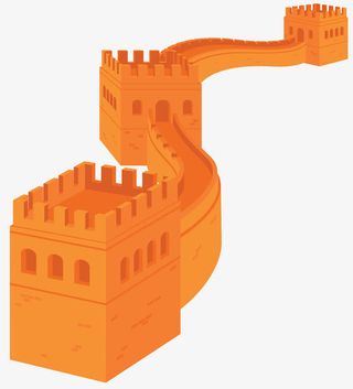 历史建筑长里长城免抠