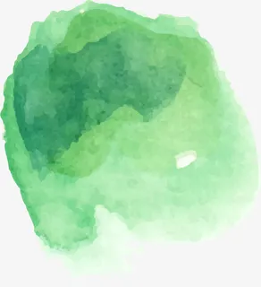 绿色水彩晕染免抠 绿色水彩晕染免抠