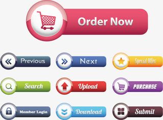 网页菜单按钮图标矢量素材免抠