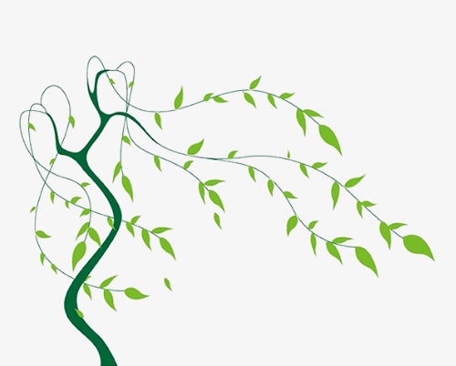 随风吹的小树免抠