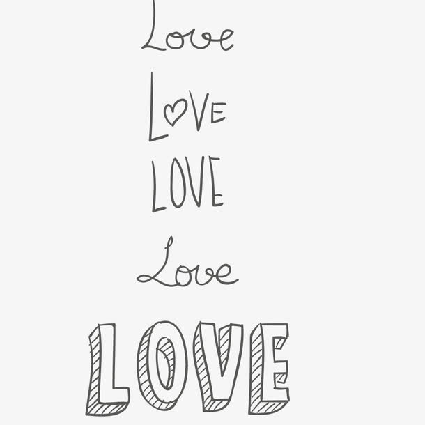 LOVE艺术字免抠