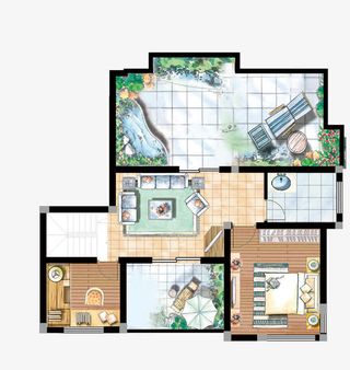 室内设计户型图设计免抠