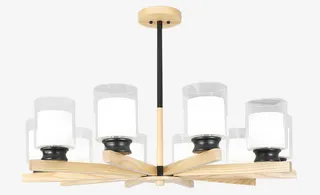 北欧创意日式风格客厅吊灯免抠