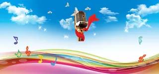 唱歌比赛舞台背景素材高清