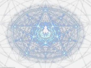 蓝色圣光精美阵法符文免抠