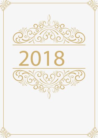 欧式花纹邀请函免抠