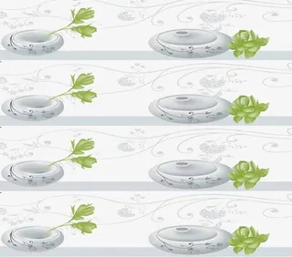 绿叶和灰色条纹免抠