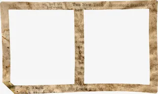 报纸复古边框免抠