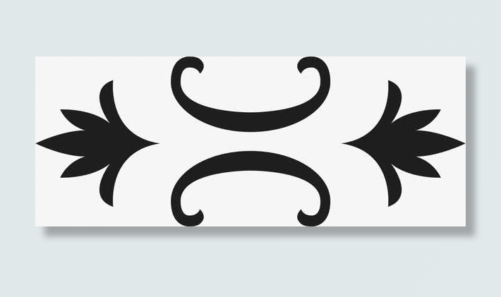 角花底纹花型对称平面图形免抠